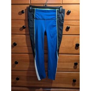 Athleta Leggings Bundle XS Salutation Stash Blue Gray Velocity Colorblock Capri
